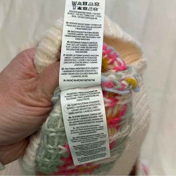 Boden Fair Isle Floral Sweater Vest Cream Pink Cottagecore Knit 51783 - Picture 13 of 15